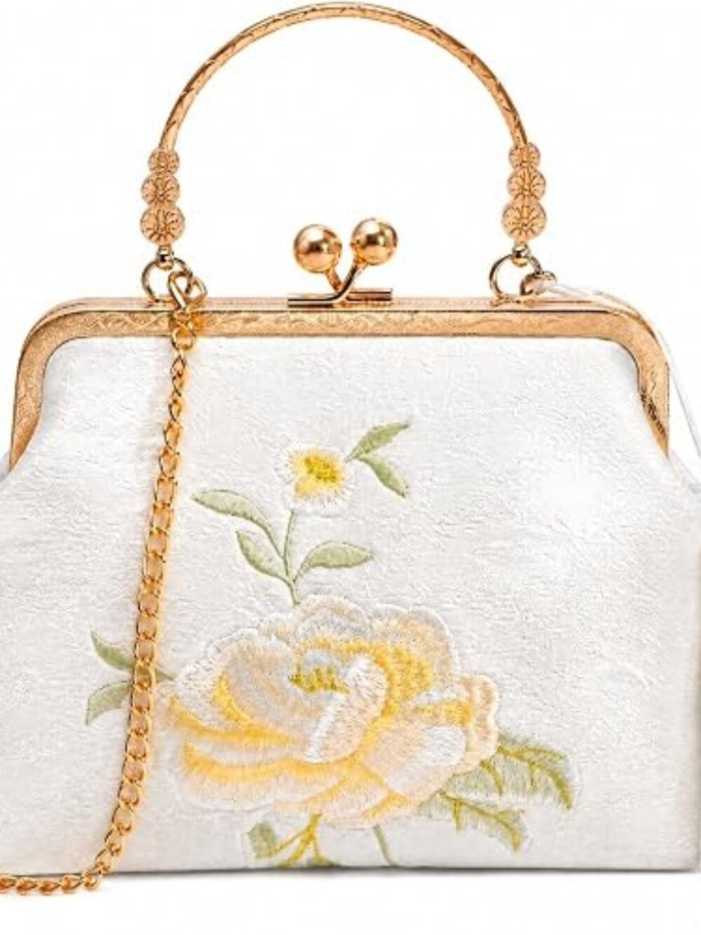 Embroidered Clutch Purse, Women Floral Evening Bag